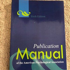 Publication Manual of the American Psychological A